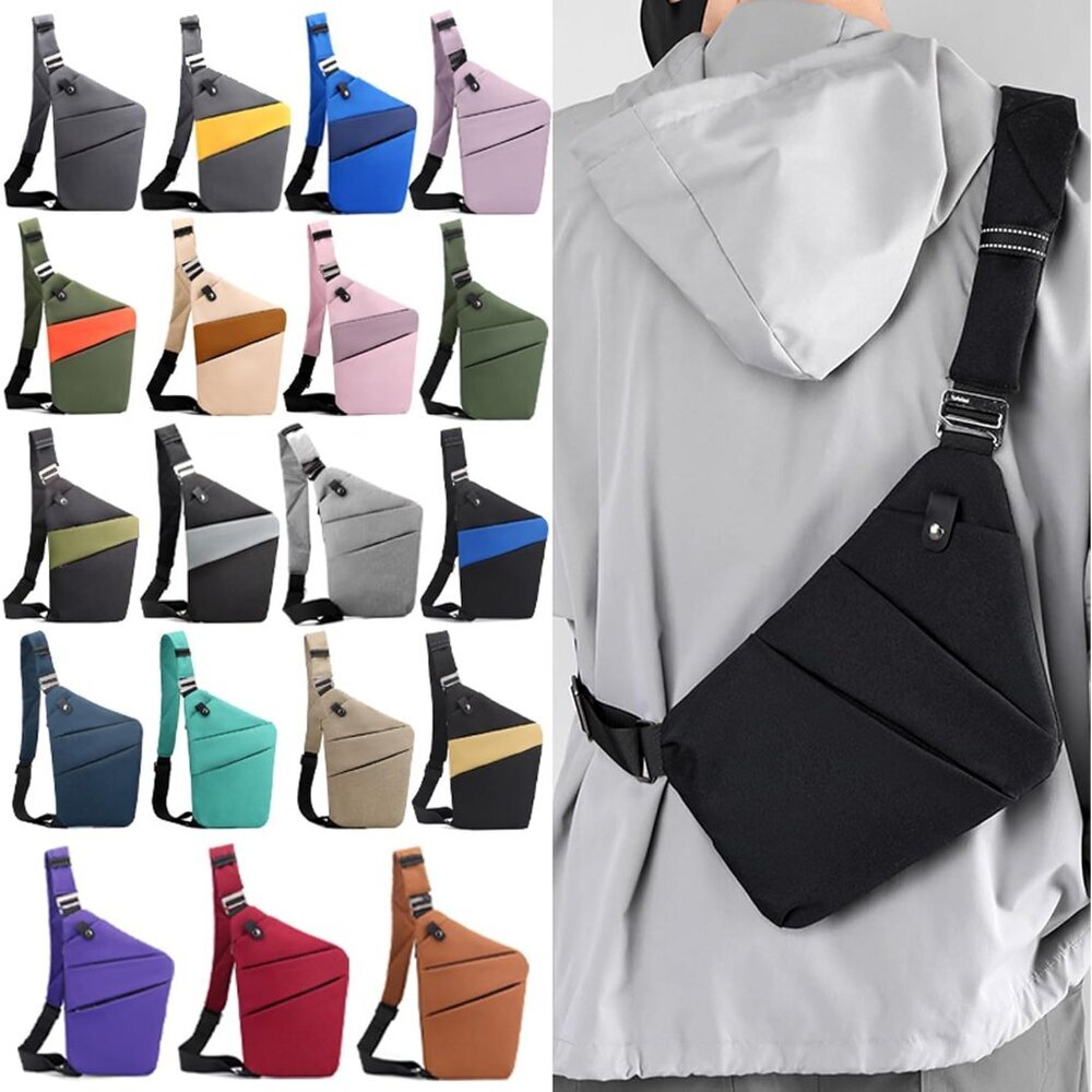 Lightweight Anti-Theft Crossbody Bag with Multiple Pockets - Sport Gray Style - Picture 3 of 8